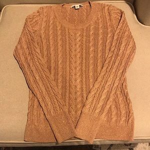 Banana Republic sparkly gold crew neck sweater.